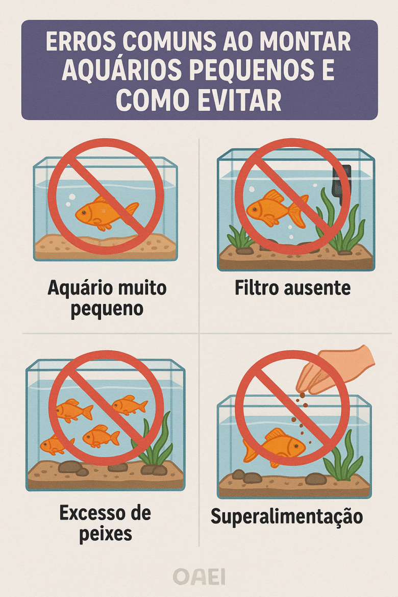 Erros comuns ao montar aquários pequenos e como evitar