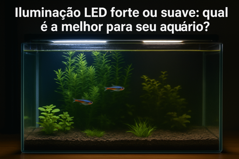 Iluminação LED forte ou suave