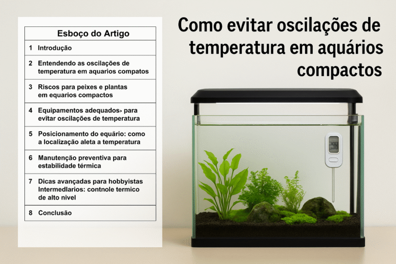 oscilações de temperatura em aquários