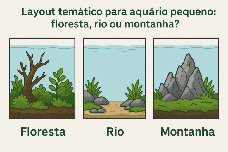 Layout temático para aquário